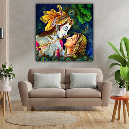 Radha Krishna Painting Frame For Wall Decor