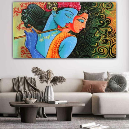 Beautiful Radha Krishna Wall Painting Frame | Canvas Painting Frame