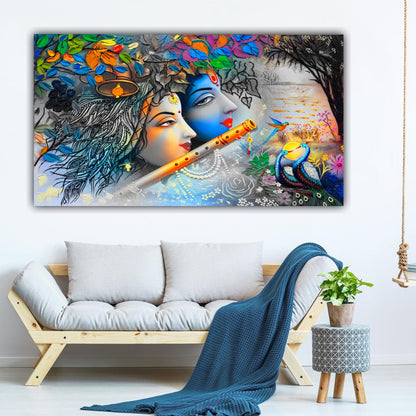 Radha Krishna Painting Frame for Wall Decor