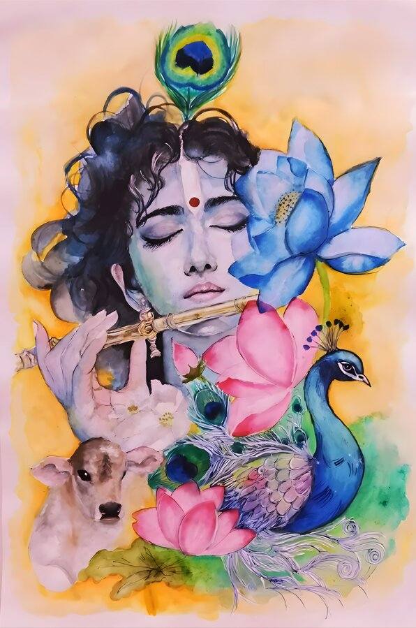 Krishna Painting | Canvas Painting Frame