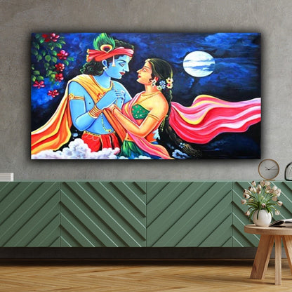 Beautiful Radha Krishna Painting Frame for Living Room Wall Decor | Canvas Painting