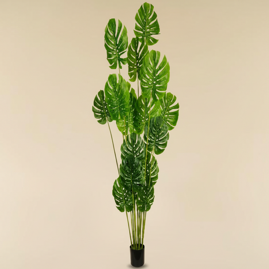 Premium Artificial Swiss Cheese Monstera Plant for Home Office Hotel Interior Décor