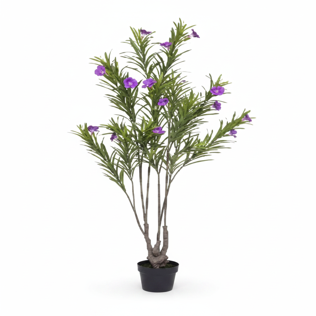 Premium Artificial Purple Bell Lily Indoor Decorative Plant for Home Office Hotel Décor