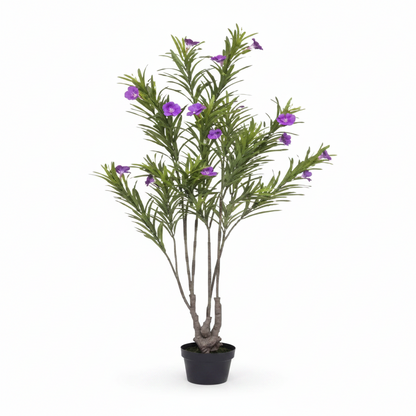 Premium Artificial Purple Bell Lily Indoor Decorative Plant for Home Office Hotel Décor