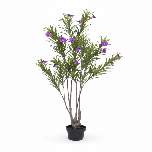 Premium Artificial Purple Bell Lily Indoor Decorative Plant for Home Office Hotel Décor