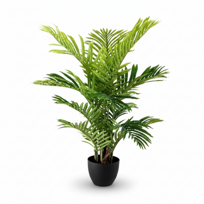 Premium artificial indoor palm tree with realistic tropical leaves for living room and commercial interiors