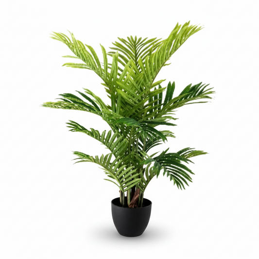 Premium artificial indoor palm tree with realistic tropical leaves for living room and commercial interiors