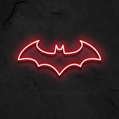 Bat neon wall sign for gaming room bedroom man cave and modern decor