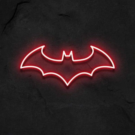 Bat neon wall sign for gaming room bedroom man cave and modern decor