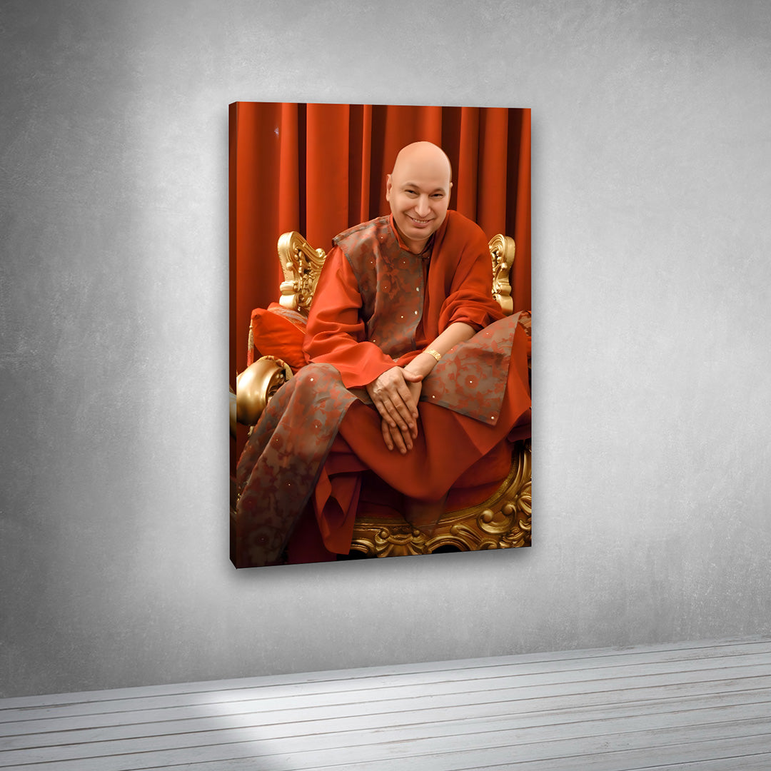 Religious guru photo frame canvas wall art for living room and temple decoration