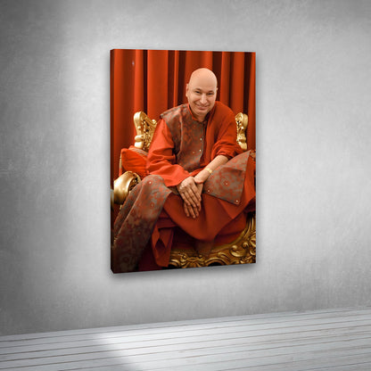 Religious guru photo frame canvas wall art for living room and temple decoration