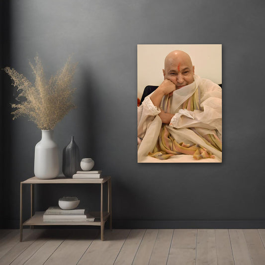 Religious guru photo frame canvas wall art for meditation room and living space