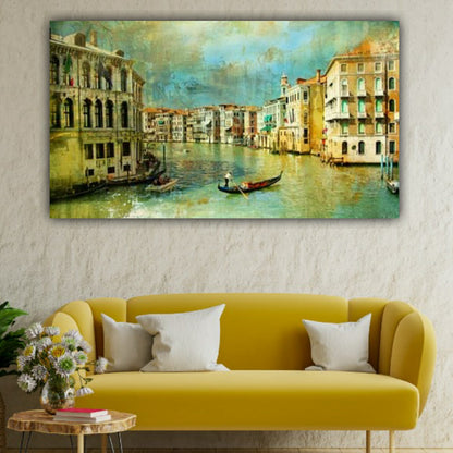 Canvas Painting Rialto Bridge Landscape Wall Painting Frame for Living Room Wall