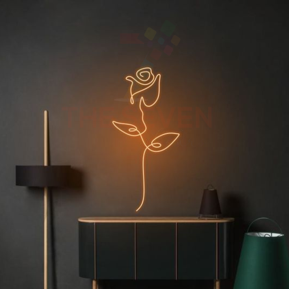 Rose Orange Neon art sign LED strip Custom Neon Sign Customized Neon Light Wall Decor Gifting Neon Sign Ideas Led Neon Light Sign For Wall Decors Customized Neon Light Sign Neon Decorative Idea New Creative Neon Floro neon light custom neon sign light LED Light