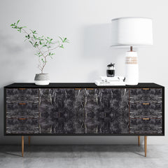 Premium Flooring Wallpaper Black Marble Texture for Floors (4 by 2 Feet)