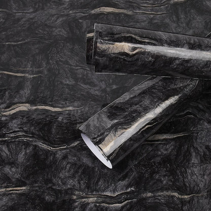 Premium Flooring Wallpaper Black Marble Texture for Floors (4 by 2 Feet)