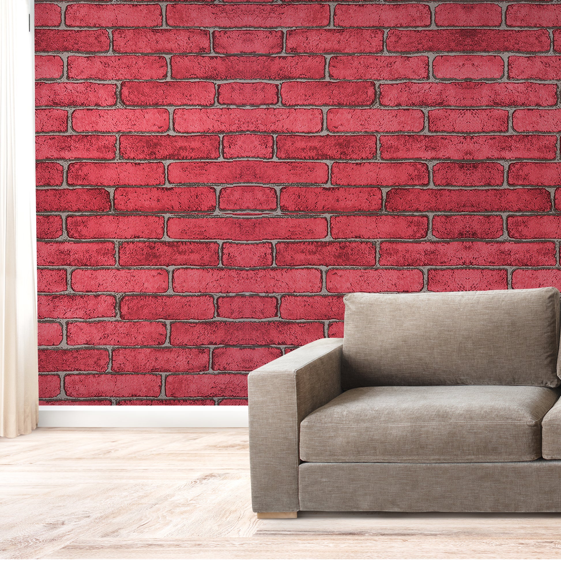 Premium Flooring Wallpaper for Floors Brick Texture Design (4 by 2 Feet)