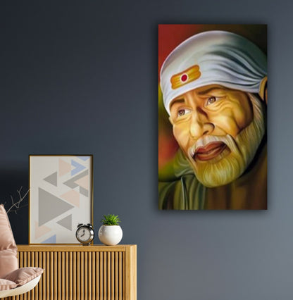 Sai Baba Canvas Painting temple decoration