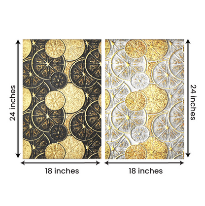 Abstract Gold Geometric Canvas Painting Wall Art – Large Size Frame (18 x 24 Inches Each Part)