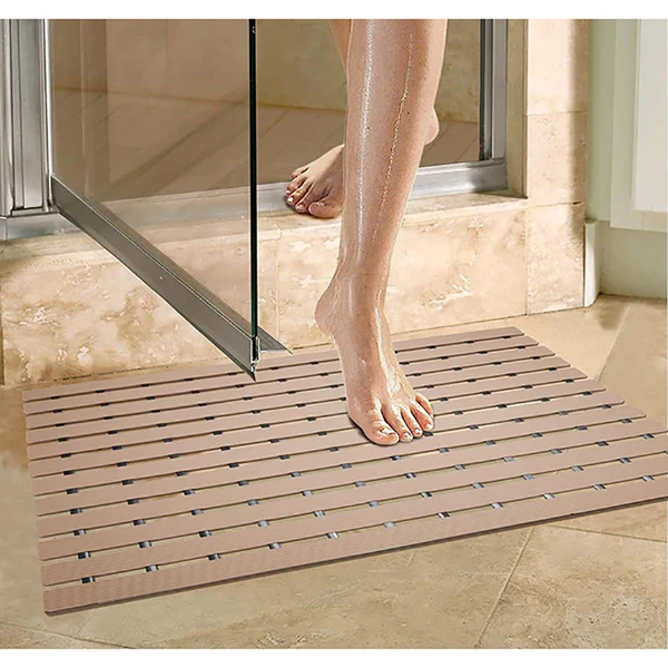 Slip-Resistant PVC Shower Mat – Silicone Grip for Stability