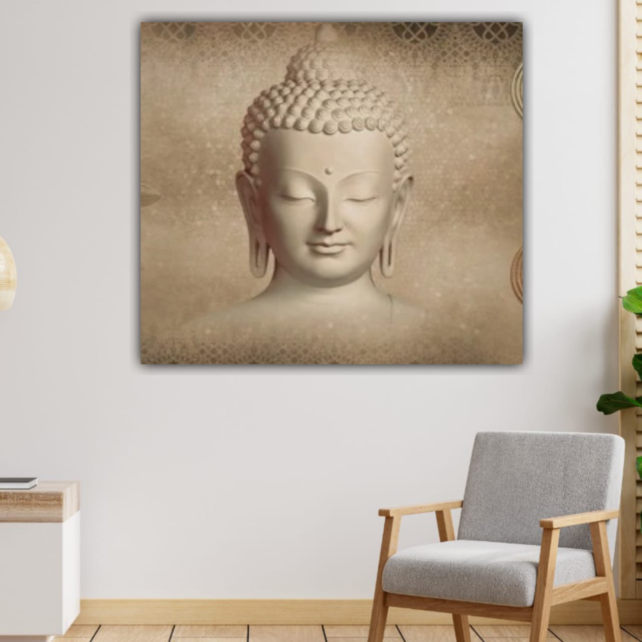 Lord Buddha Painting Canvas Frame | Canvas Painting | Buddha Painting