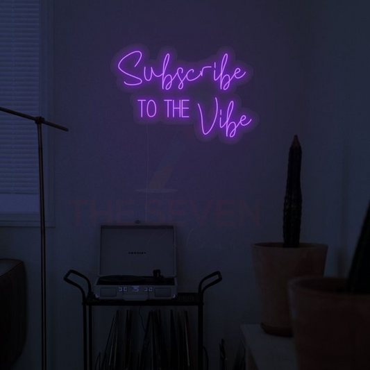 Subscribe to The Vibe Neon art sign LED strip Custom Neon Sign Customized Neon Light Wall Decor Gifting Neon Sign Ideas Led Neon Light Sign For Wall Decors Customized Neon Light Sign Neon Decorative Idea New Creative Neon Floro neon light custom neon sign light LED Light