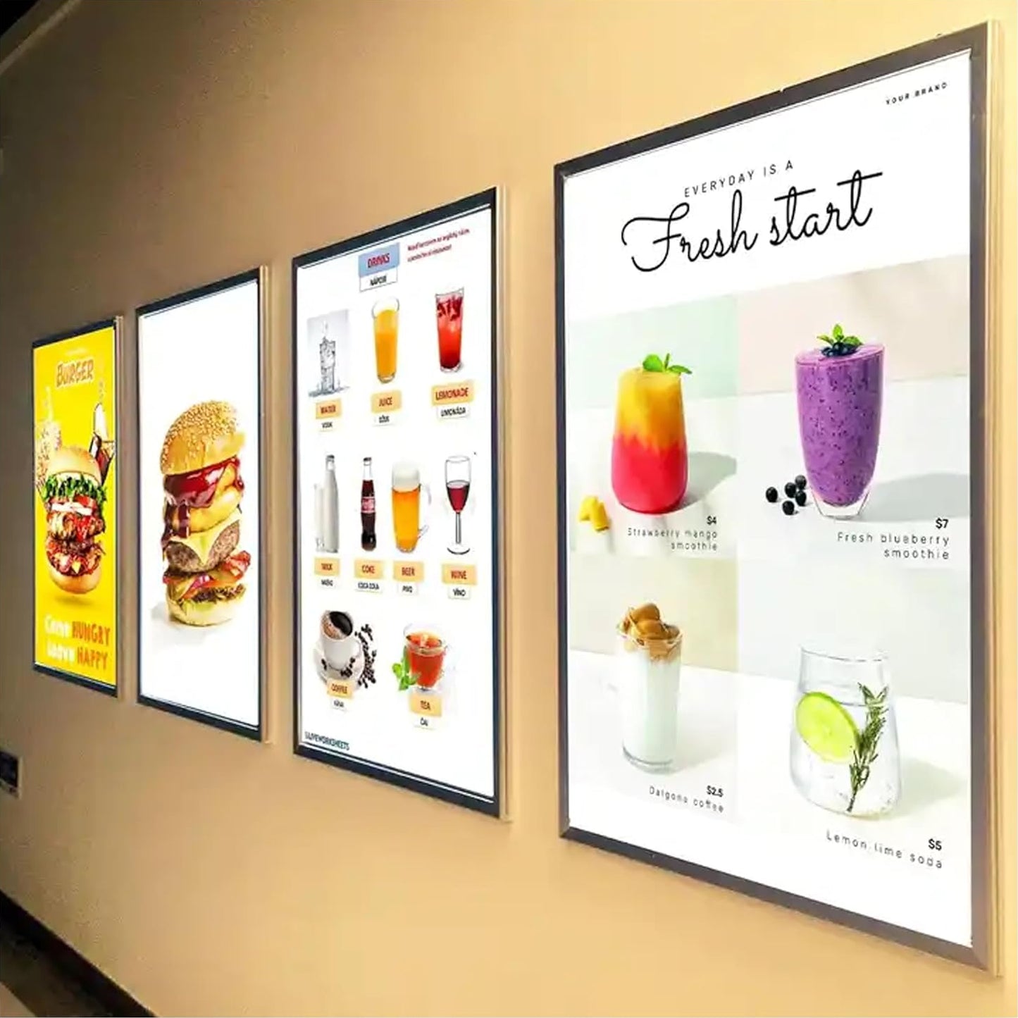 LED Backlit Advertising Light Box Frame | Illuminated Poster Display for Branding, Retail & Promotional Signage