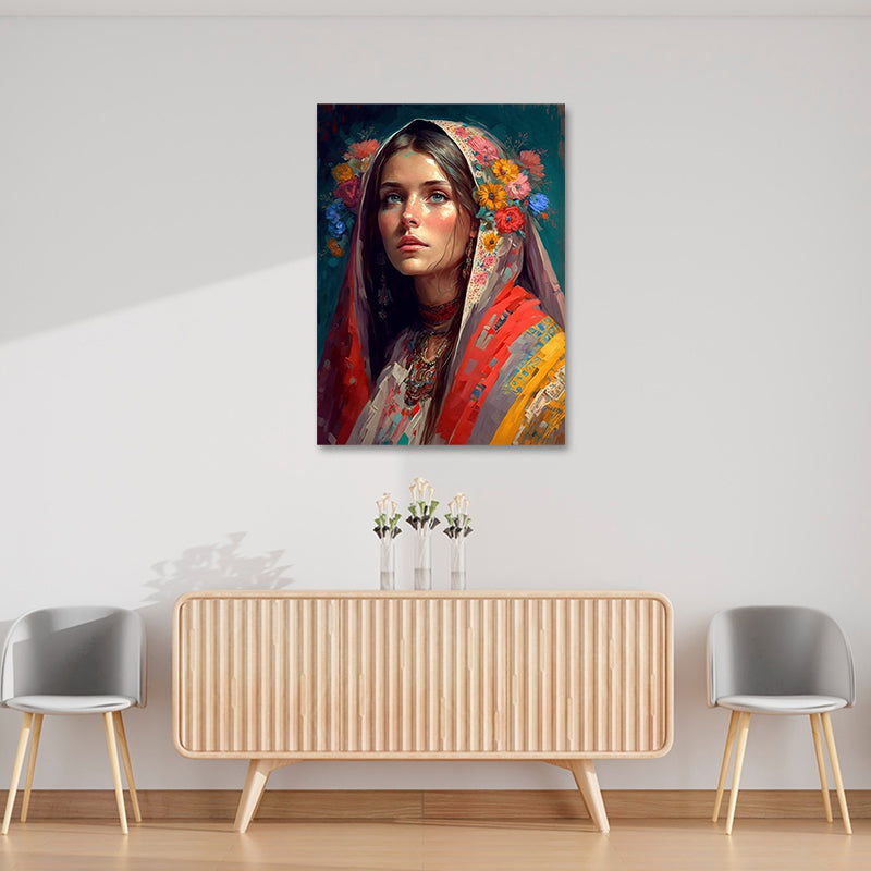 The Princess Canvas Painting Indian Wall Art Frame for Wall Decor | Canvas Painting Frame