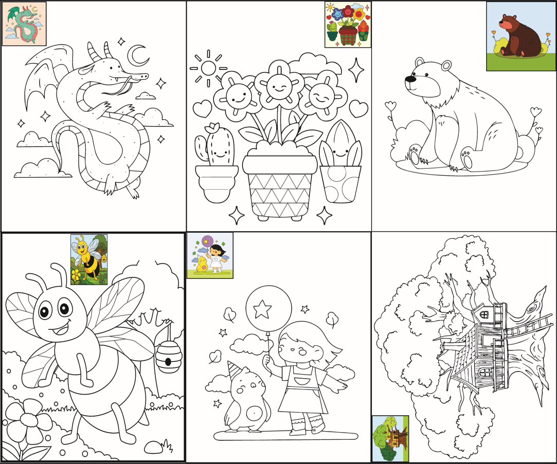 The Seven Colours Canvas Painting Kit – Set of 10 Pre-Outlined Canvases with Brush & Paint for Kids, Adults, and Couples – Perfect for Birthdays, Functions & Special Occasions (canvas set-10, 10 brush, 2 paint box)GP10