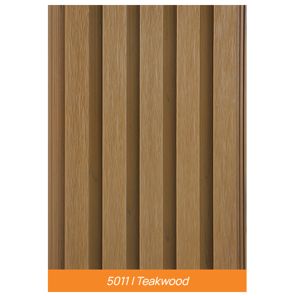 The Seven Colours WPC Wall Panel For Living Room Wall Decor | Interior Design | Interior Decoration | WPC Louvers (8.5 x 110 Inches) (Color- Teakwood)
