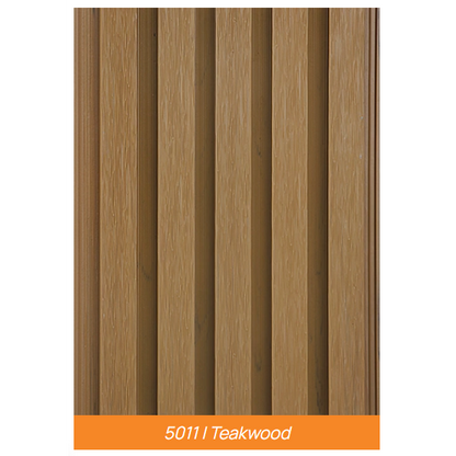 The Seven Colours WPC Wall Panel For Living Room Wall Decor | Interior Design | Interior Decoration | WPC Louvers (8.5 x 110 Inches) (Color- Teakwood)