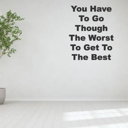To Go to the Best Quote Black Acrylic Wall Decor (24x24 In)