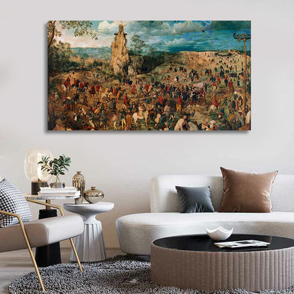Town Abstract Painting for Living Home Decor