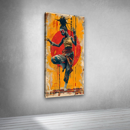Abstract cultural dancer painting canvas print for contemporary interiors