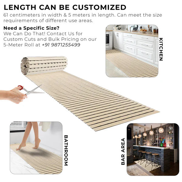 Stay Safe with Our Non-Slip Silicone PVC Bath Mat (2ft x 16.5ft)