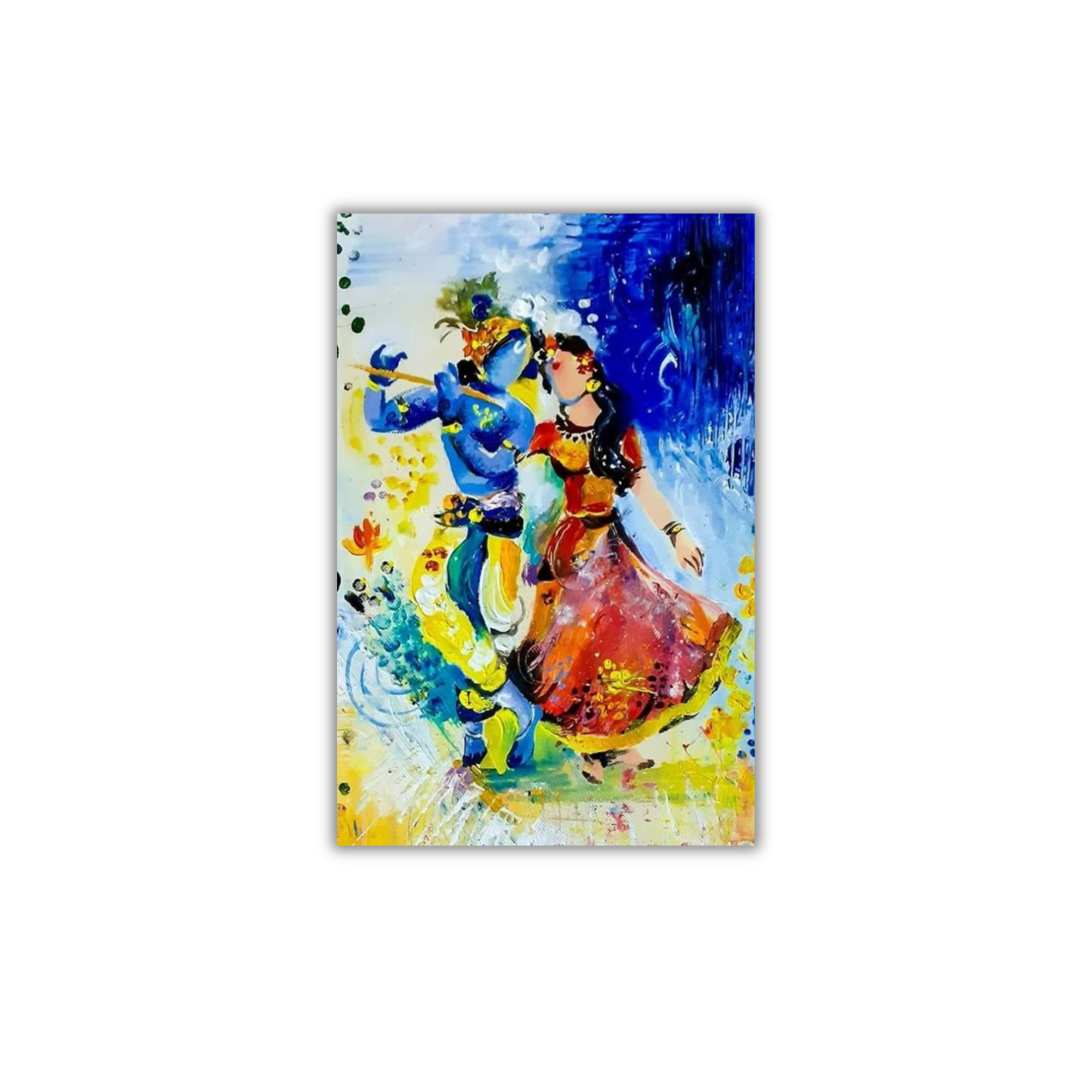 Radha Krishna Canvas Painting For Living Room Decor