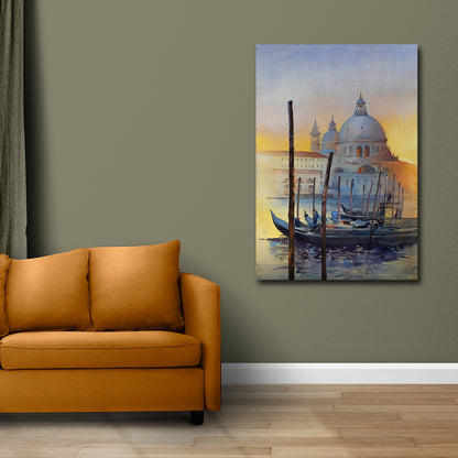 Venice gondola wall painting European cityscape canvas wall art for living room decor