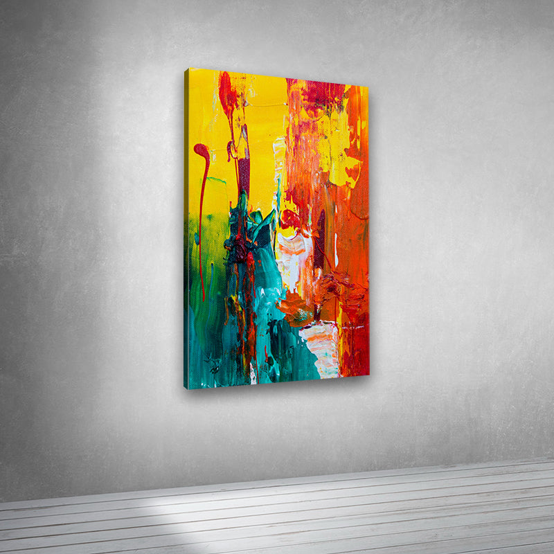 Colorful textured abstract painting canvas print for contemporary interiors