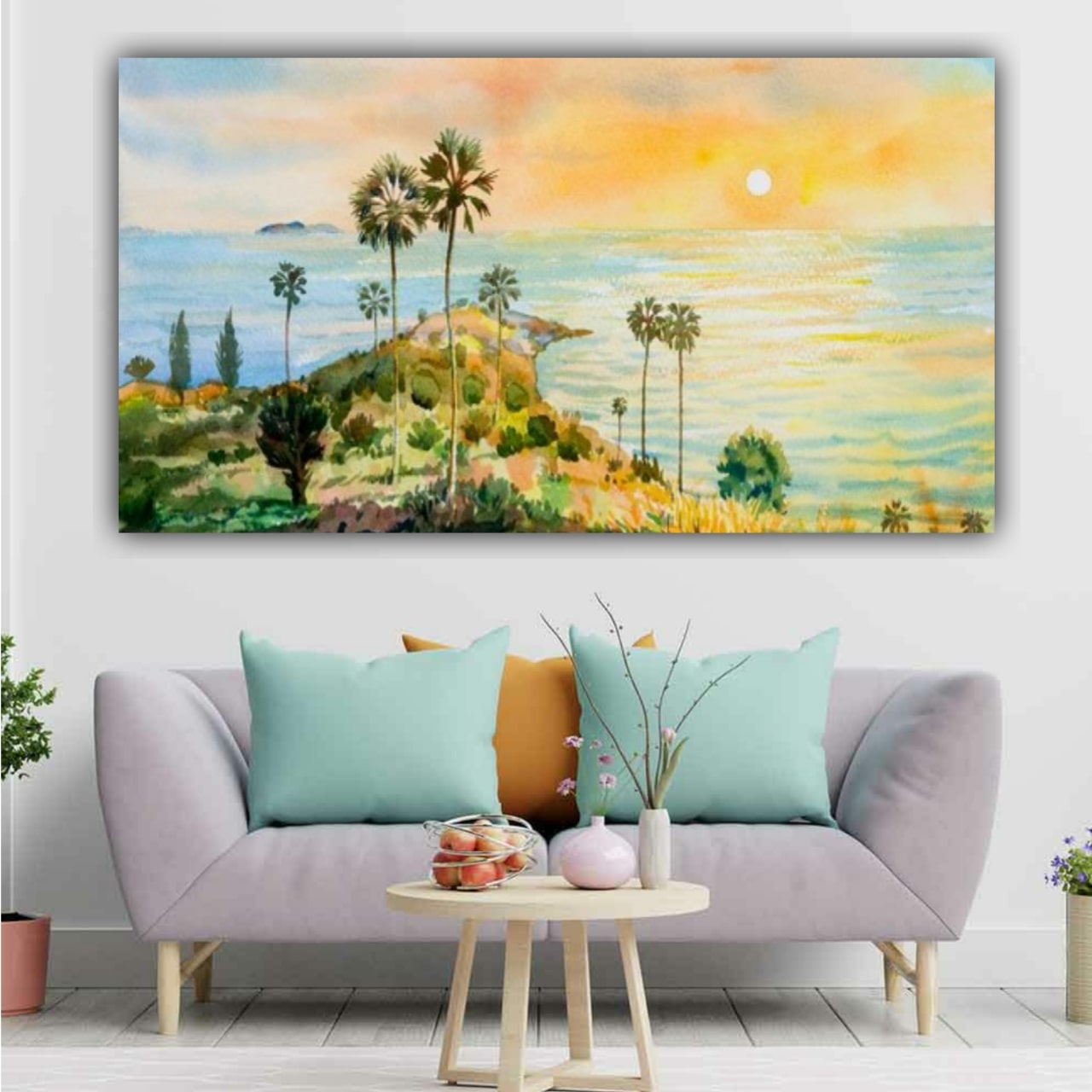 Canvas Painting Beautiful Landscape Wall Painting Frame for Living Room Wall Decor