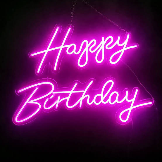 Happy Birthday Led Neon Wall Decor for Living Room