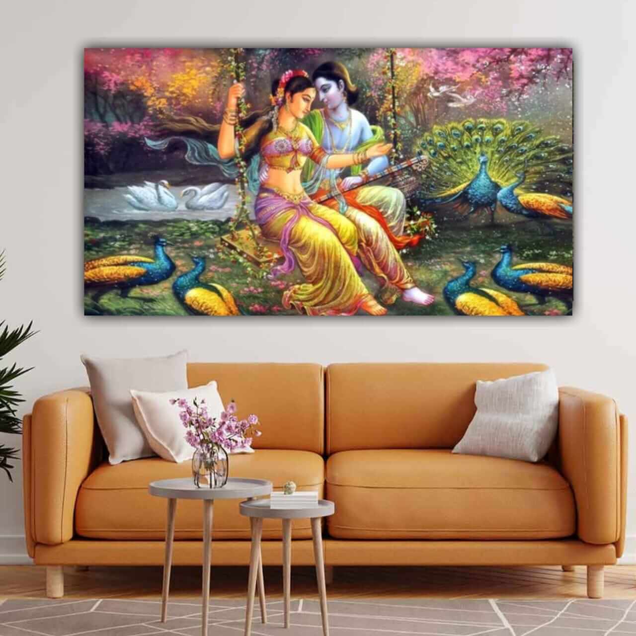 Radha Krishna Painting Frame for Wall Decor