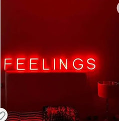 The Seven Colours Beautiful Led Neon Sign Wall Decor Feelings Word Neon for Wall Decoration, Neons light, Neon Sign Decor | Customized Led Neon Sign | Neons for Gifting
