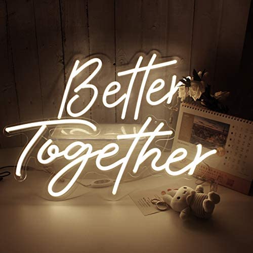 Beautiful Led Neon Better Together Light Sign | Custom Neon Sign