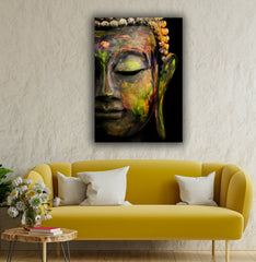 Lord Buddha Painting Canvas wall Frame for Living Room Wall Decoration | Canvas Painting | Buddha Painting | Big Large Size Painting