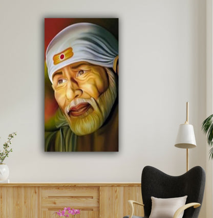 Sai Baba Canvas Painting temple decoration