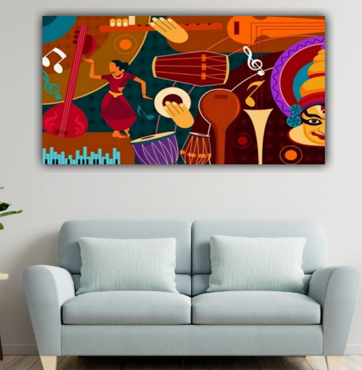 Beautiful Canvas Painting A Musical Collage Wall Painting Frame for Living Room Decoration