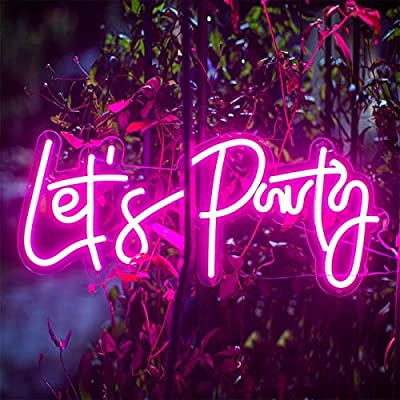 Led Neon Light Sign Lets Party | Custom Neon Sign 