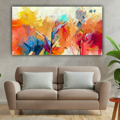 Abstract Canvas Painting Frame for Living Room Wall Decors A Colourful Pattern