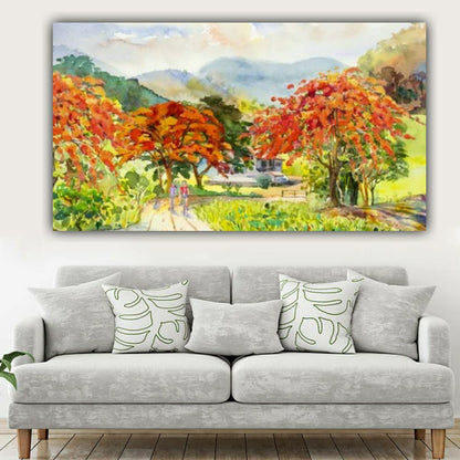 Canvas Painting Flower Landscape Frame for Living Room Wall Decors