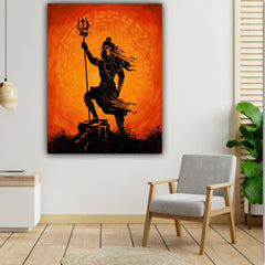 Beautiful Lord Shiva Painting Canvas wall Frame for Living Room Wall Decoration